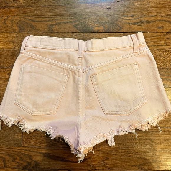 Pistola Light Pink Distressed Jean Shorts - Picture 2 of 4